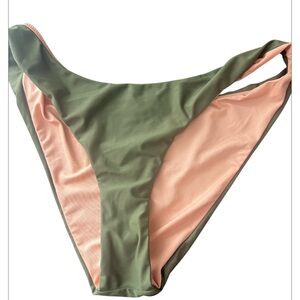 J. Crew Green and Peach Bikini Bottom